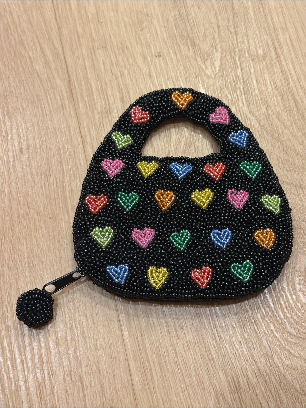 Mini Beaded Heart Wallet